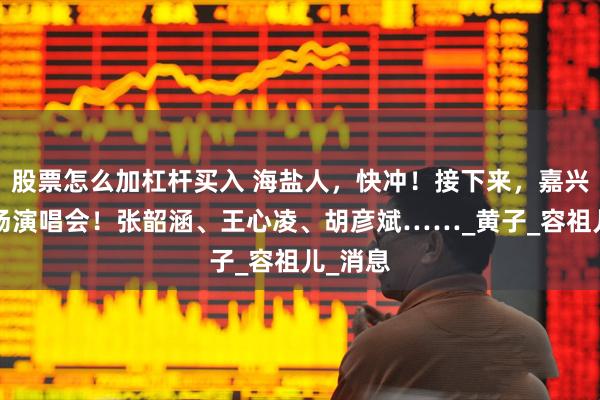 股票怎么加杠杆买入 海盐人，快冲！接下来，嘉兴将有6场演唱会！张韶涵、王心凌、胡彦斌……_黄子_容祖儿_消息