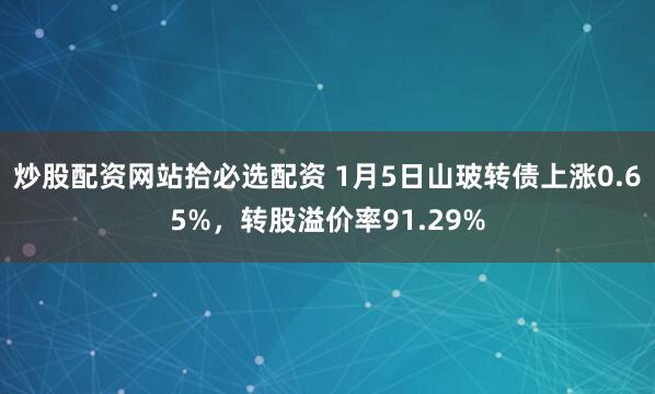 炒股配资网站拾必选配资 1月5日山玻转债上涨0.65%，转股溢价率91.29%