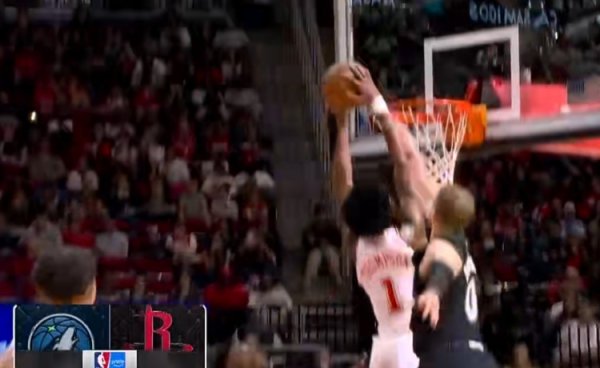 炒股公司 飞天遁地！申京送助攻 阿门穿越两人防守起飞暴扣